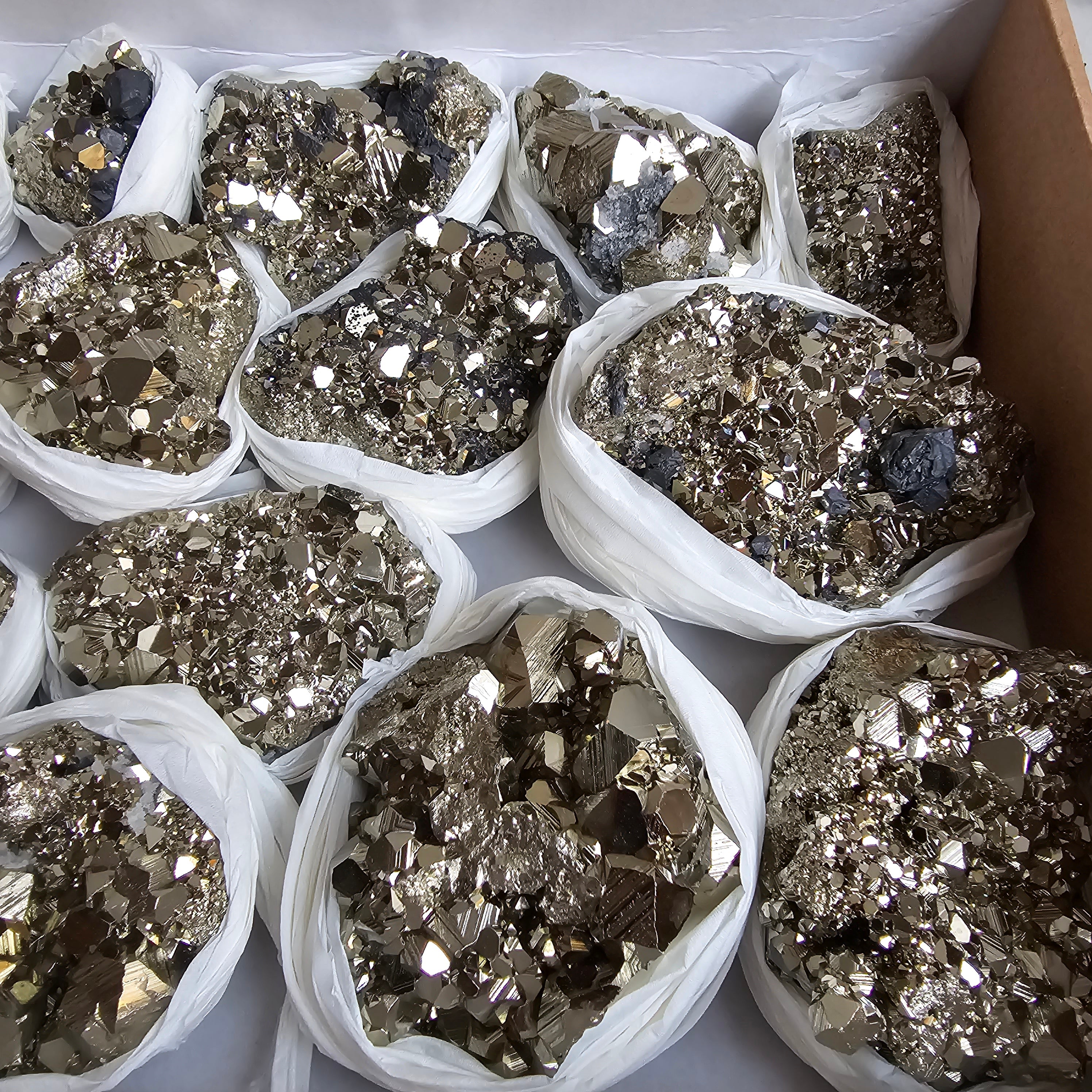 Flat pyrite Octahedral