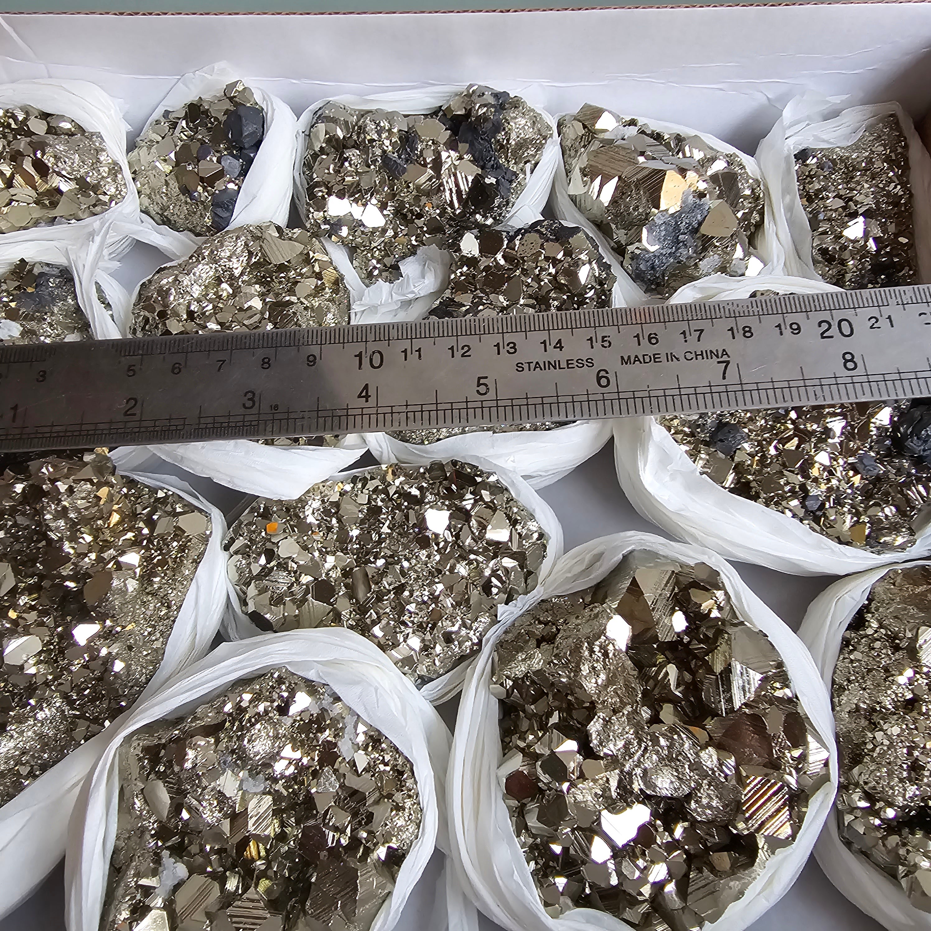 Flat pyrite Octahedral