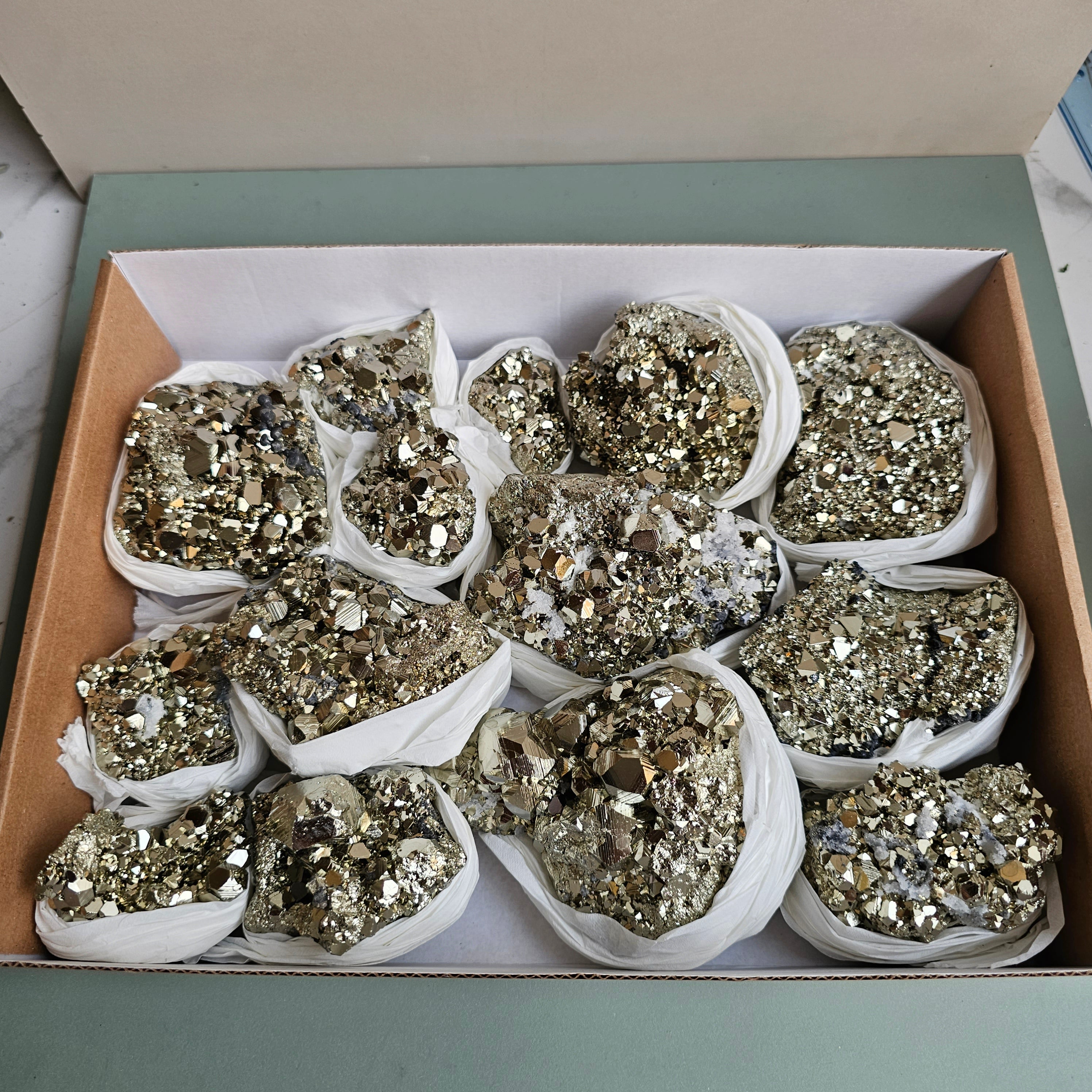 Flat pyrite Octahedral