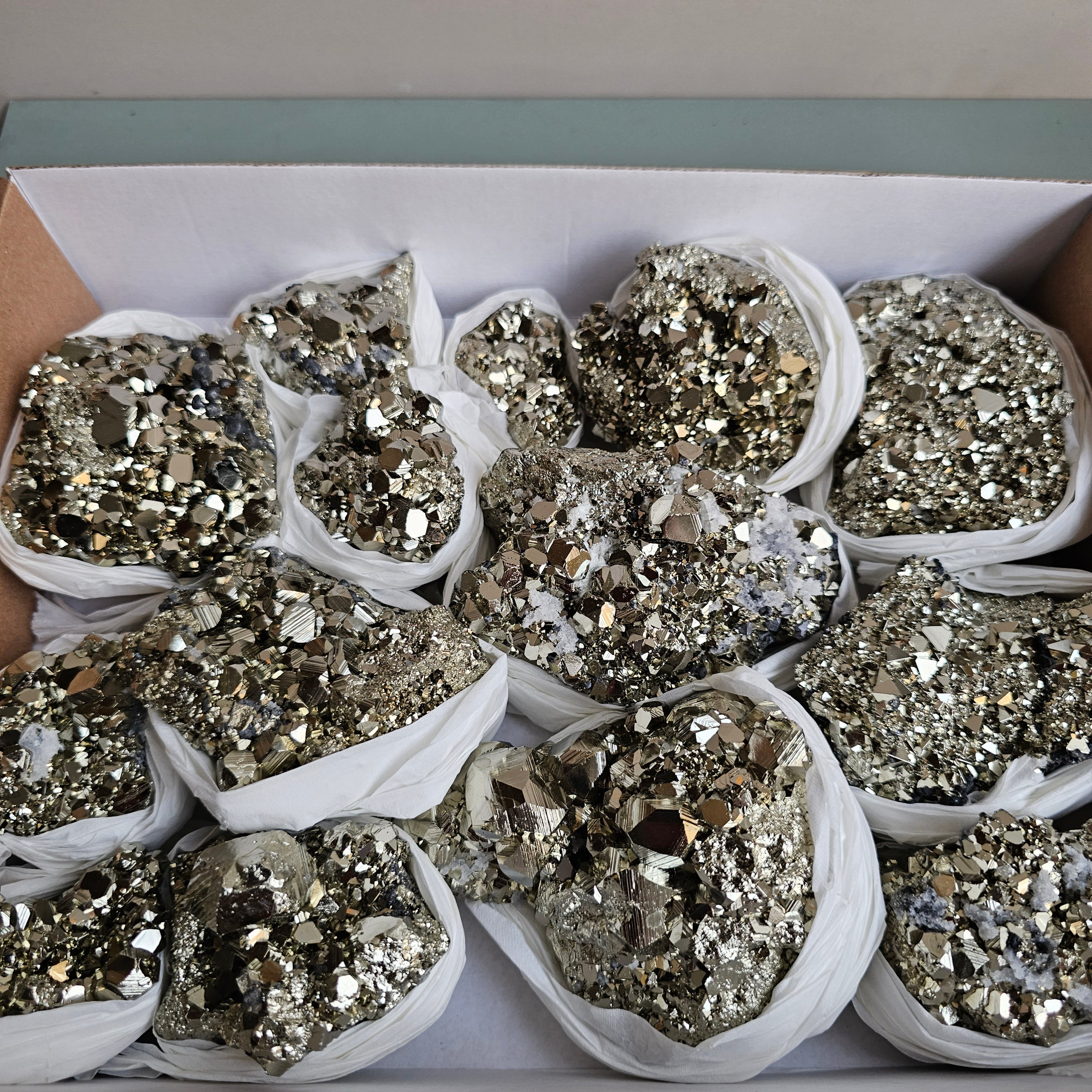 Flat pyrite Octahedral