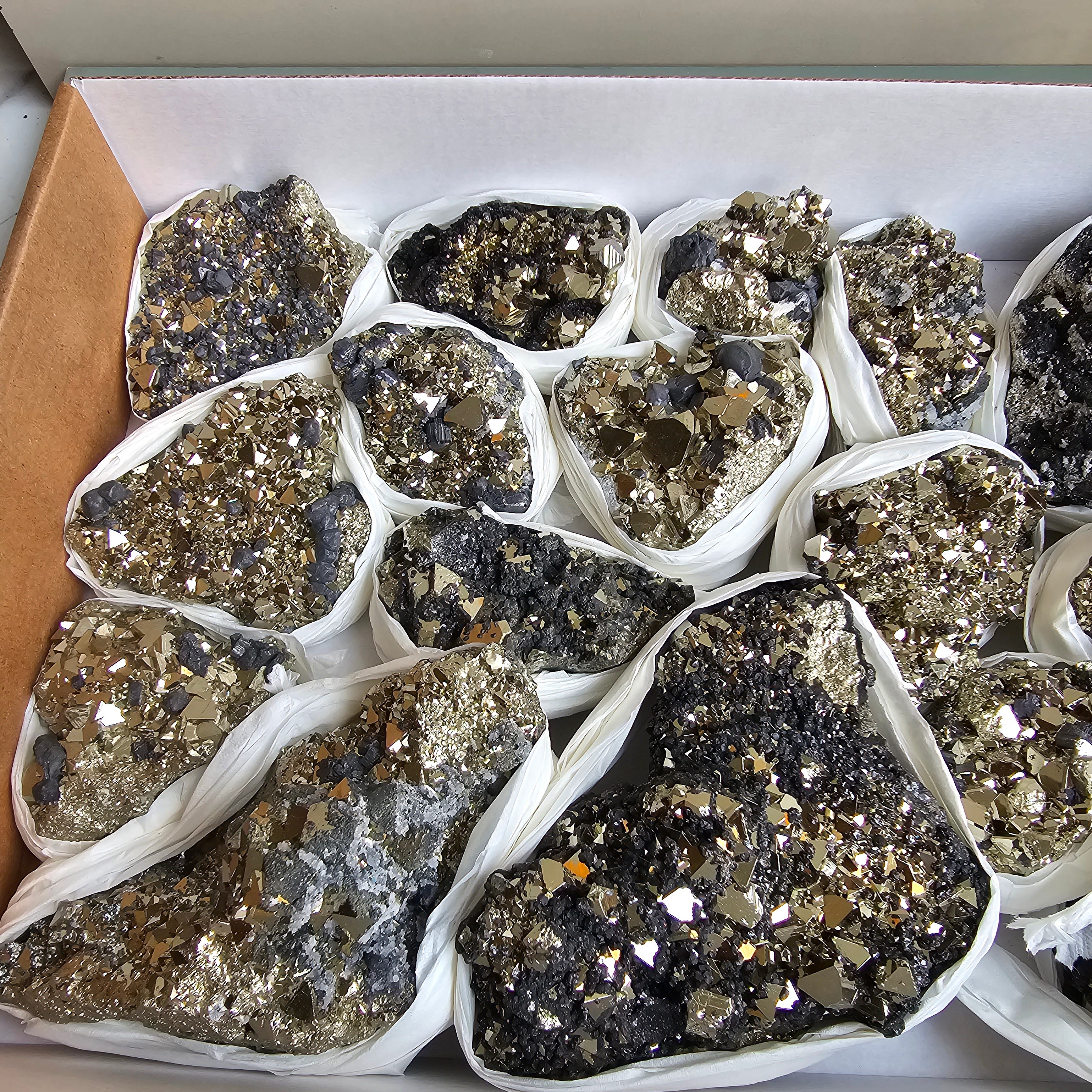 Flat pyrite Octahedral