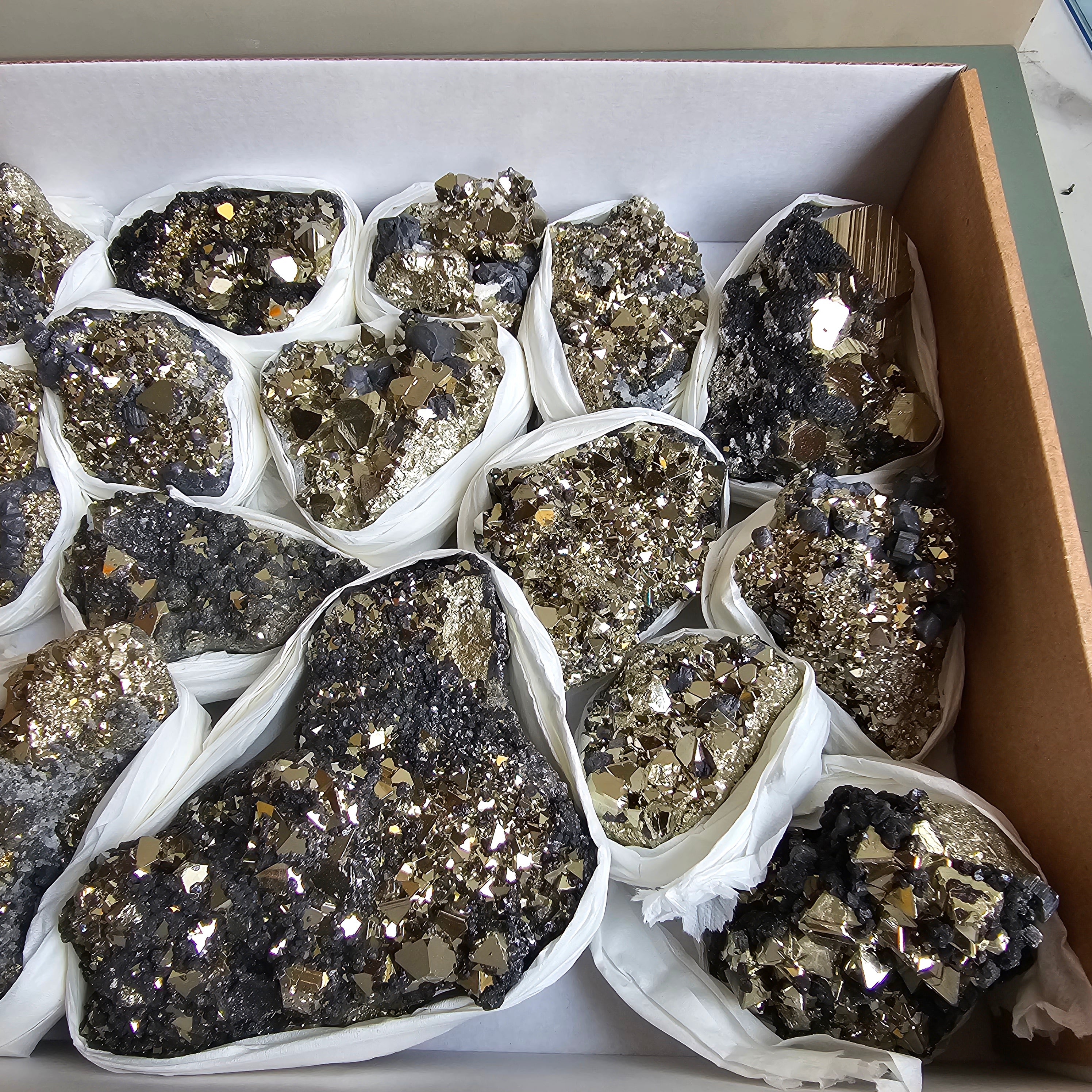 Flat pyrite Octahedral