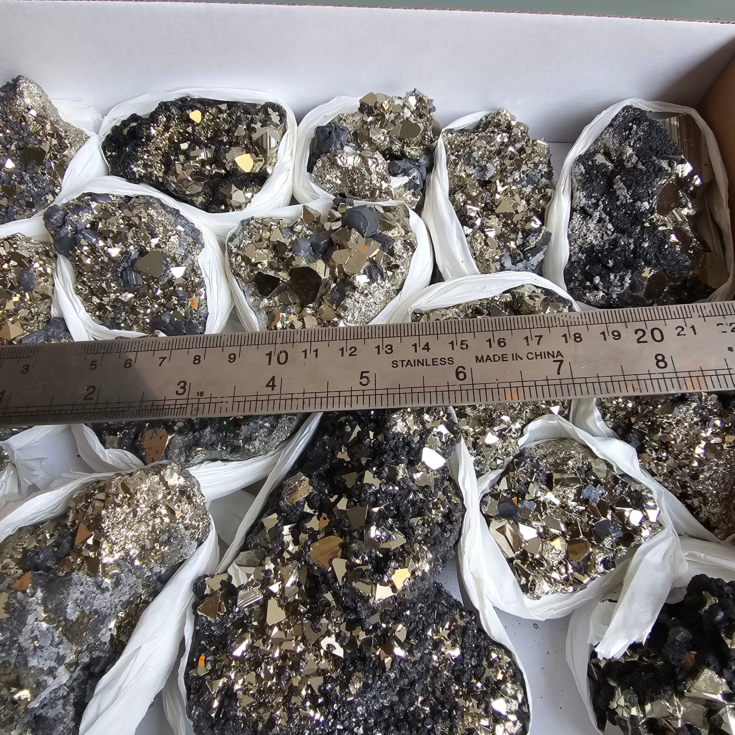 Flat pyrite Octahedral