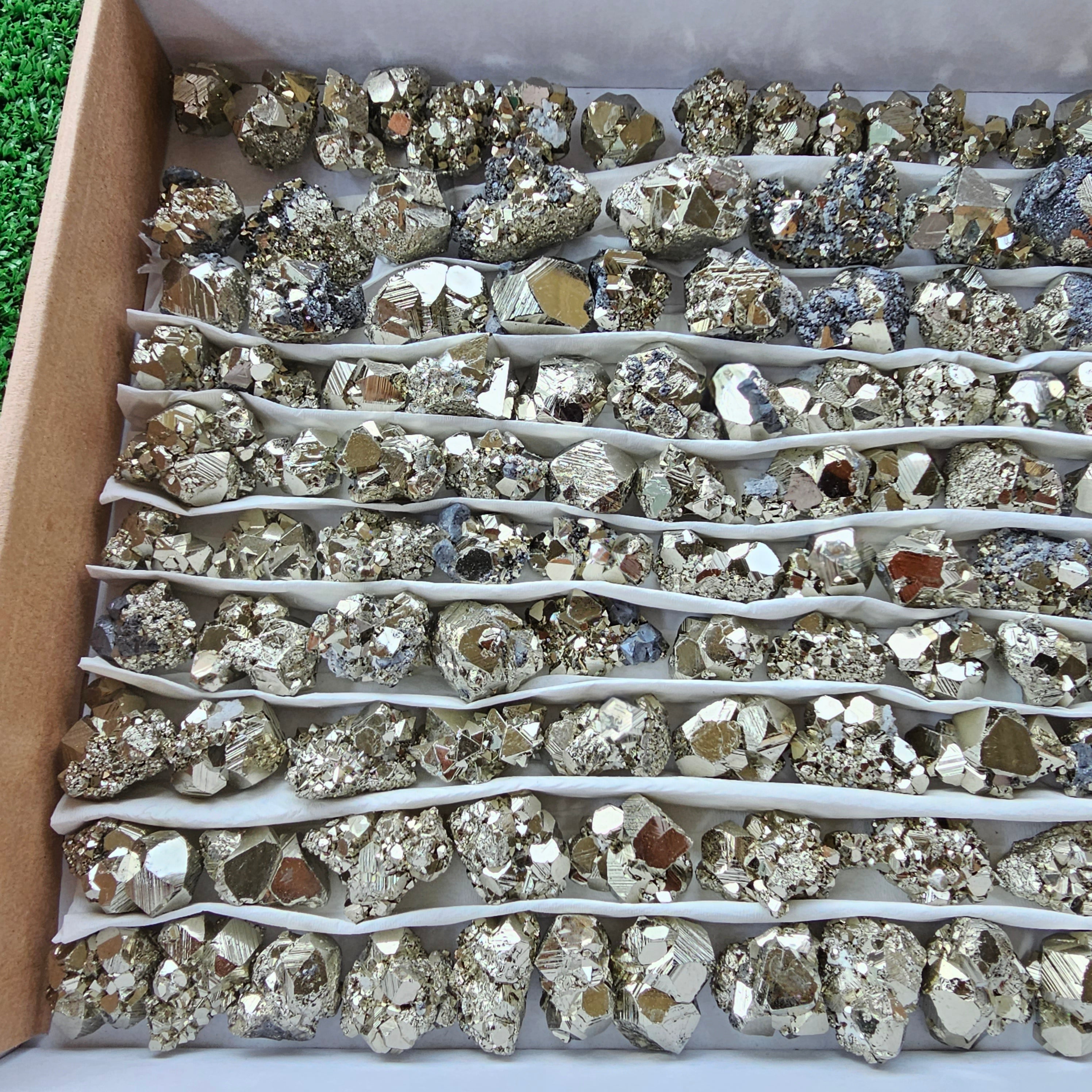 Box 130 pcs pyrite Octahedral
