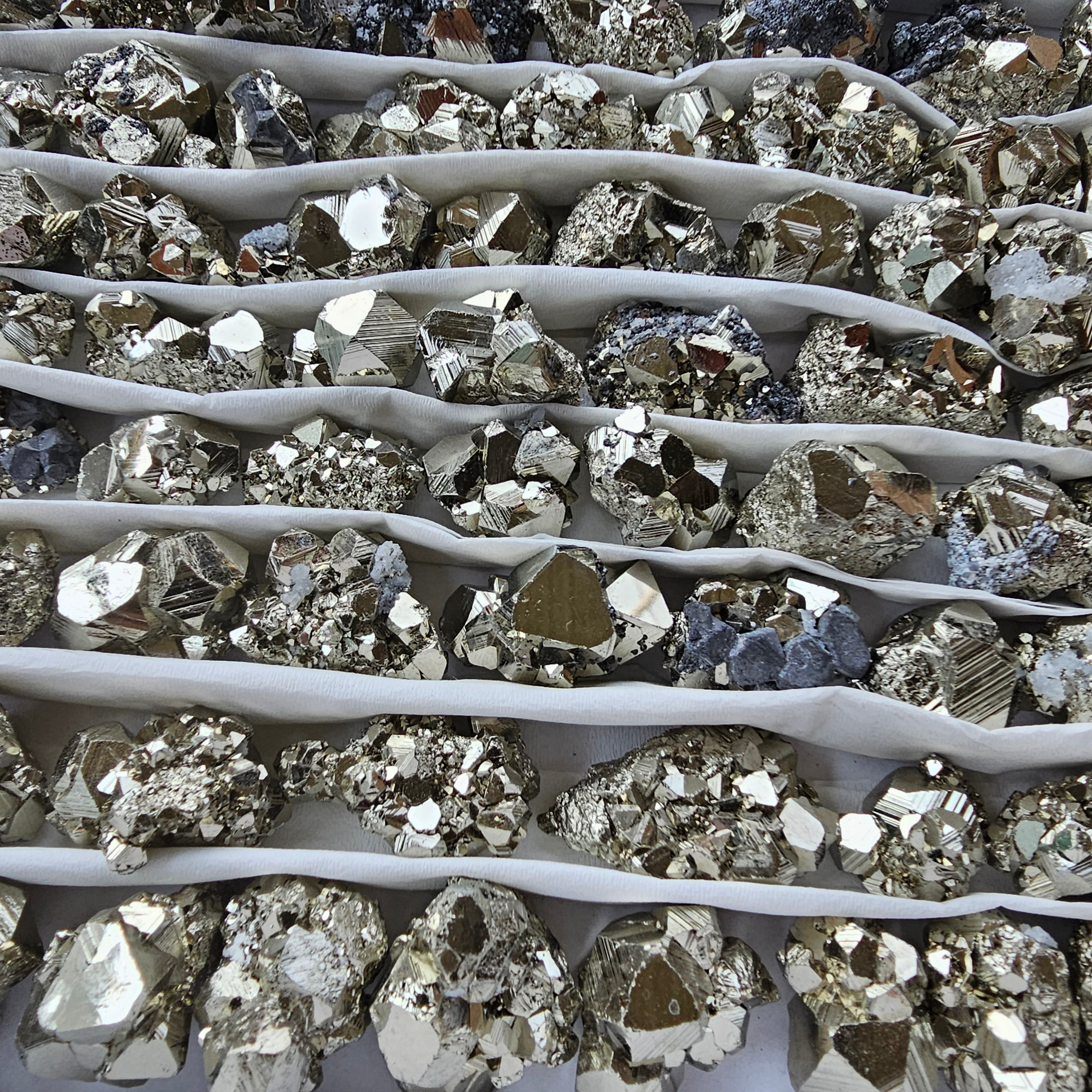 Box 130 pcs pyrite Octahedral