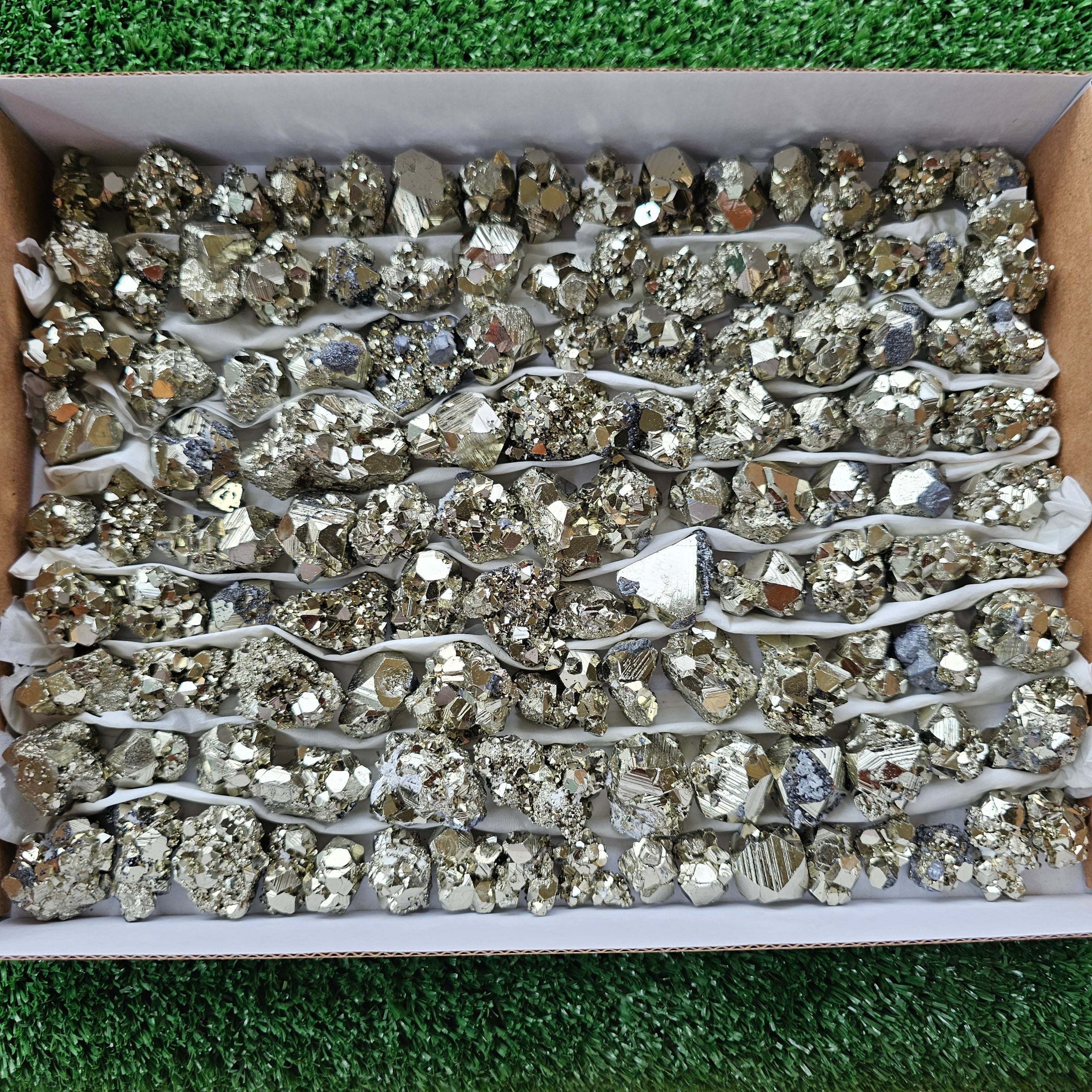 Box 115 pcs pyrite Octahedral