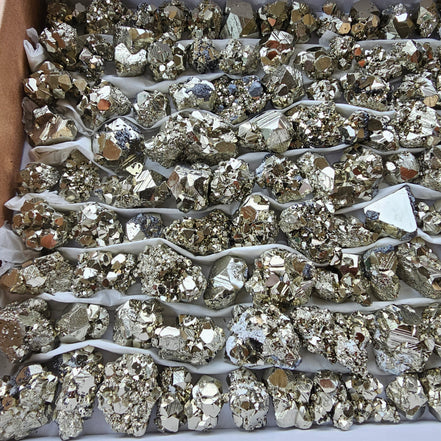 Box 115 pcs pyrite Octahedral