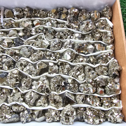 Box 112 pcs pyrite Octahedral