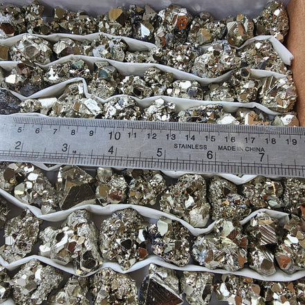 Box 112 pcs pyrite Octahedral
