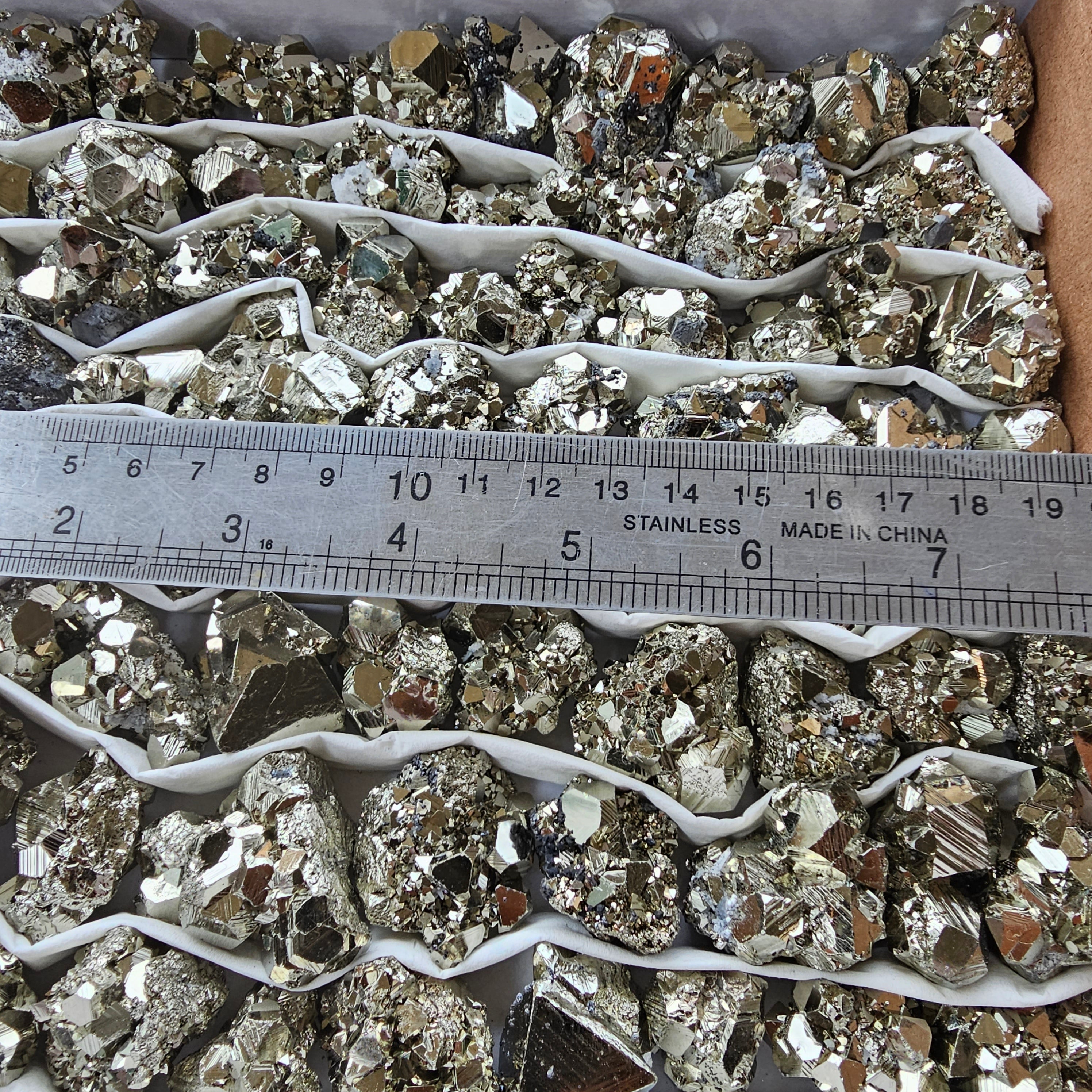 Box 112 pcs pyrite Octahedral