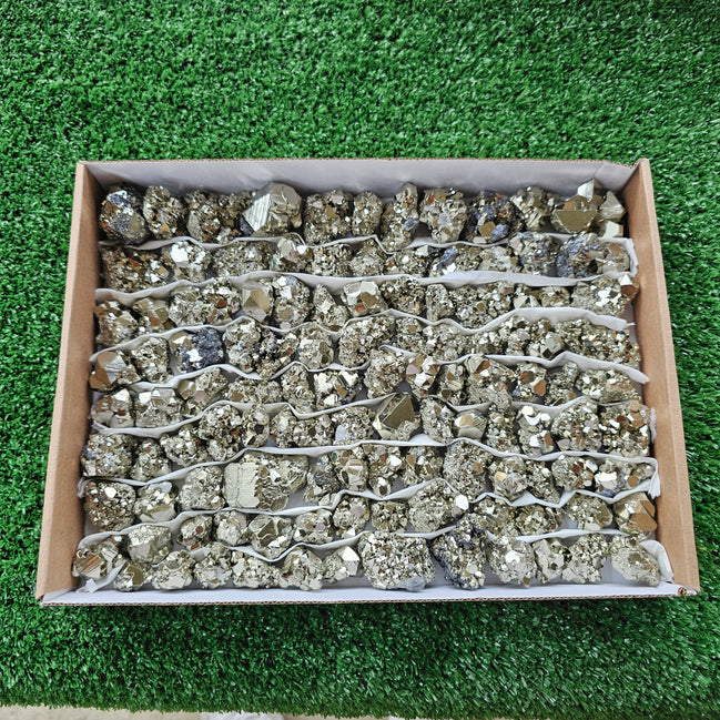 Box 118 pcs pyrite Octahedral