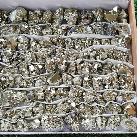 Box 118 pcs pyrite Octahedral