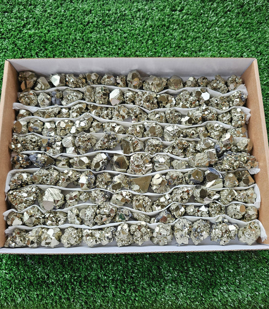 Box 130 pcs pyrite Octahedral