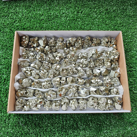 Box 80 pcs pyrite Octahedral