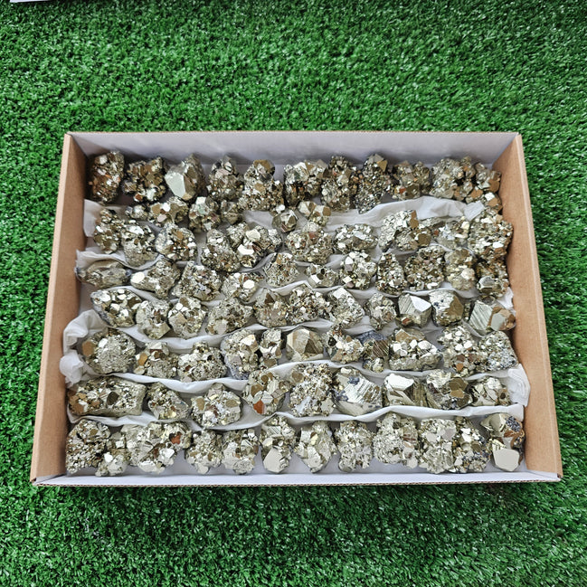 Box 80 pcs pyrite Octahedral