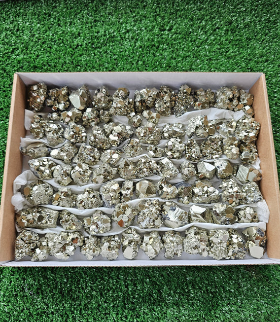 Box 80 pcs pyrite Octahedral