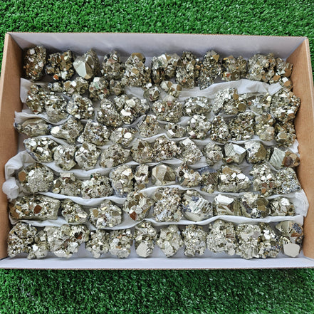 Box 80 pcs pyrite Octahedral