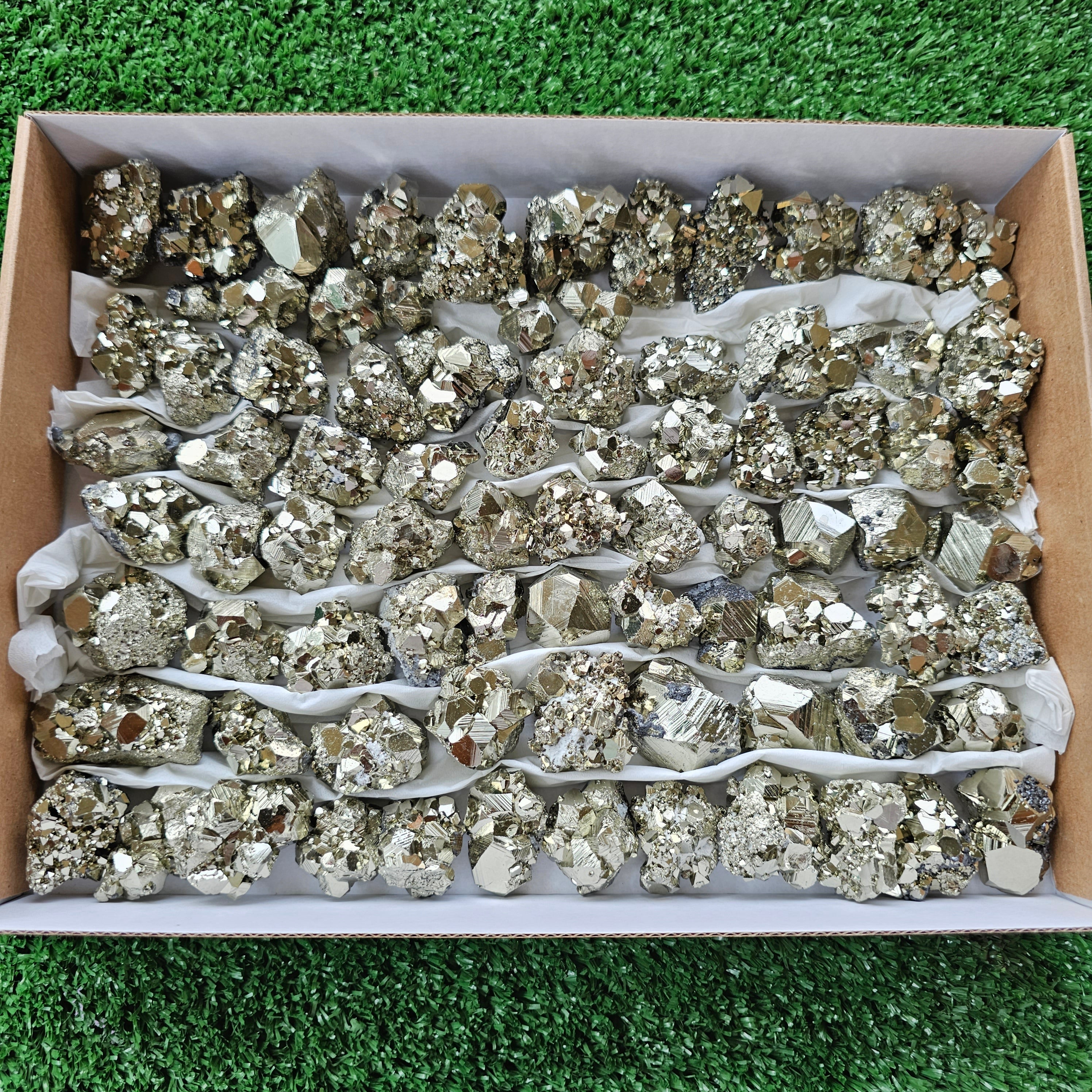 Box 80 pcs pyrite Octahedral