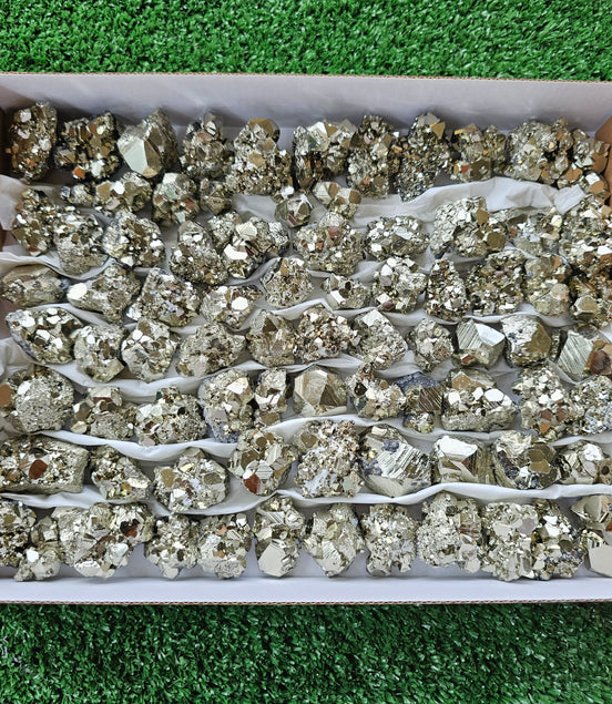 Box 80 pcs pyrite Octahedral