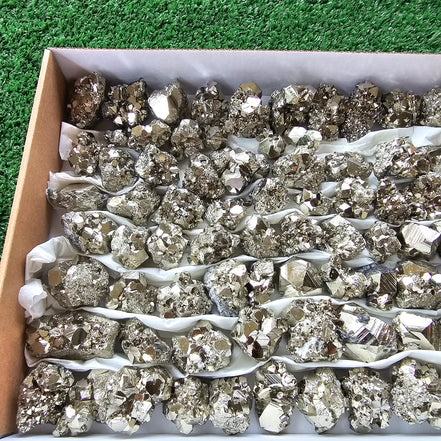 Box 80 pcs pyrite Octahedral