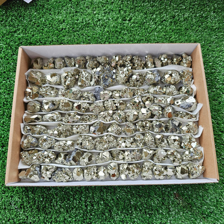 Box 105 pcs pyrite Octahedral