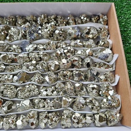 Box 105 pcs pyrite Octahedral