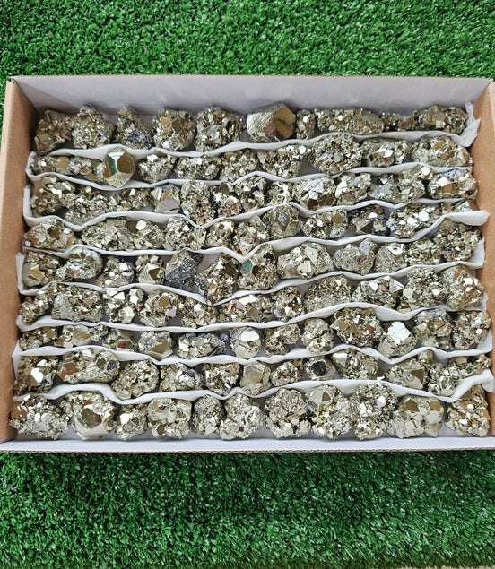 Box 102 pcs pyrite Octahedral