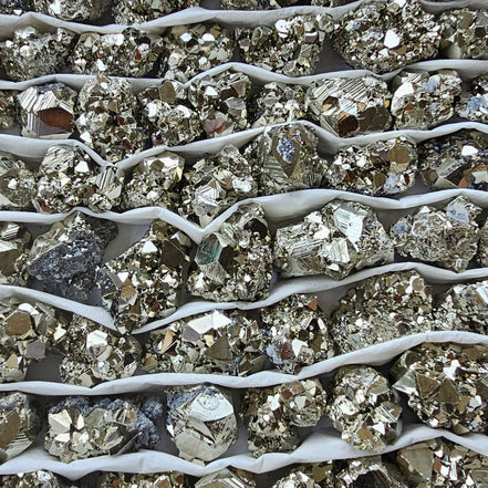 Box 102 pcs pyrite Octahedral