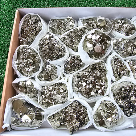 Box 24 pcs pyrite Octahedral