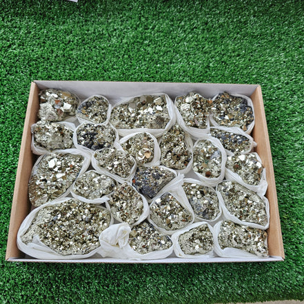 Box 24 pcs pyrite Octahedral