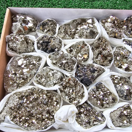 Box 24 pcs pyrite Octahedral