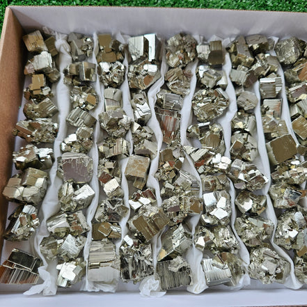 Box 92 pcs pyrite cubic