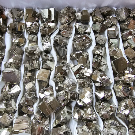 Box 92 pcs pyrite cubic