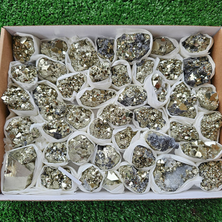 Box 44 pcs pyrite Octahedral