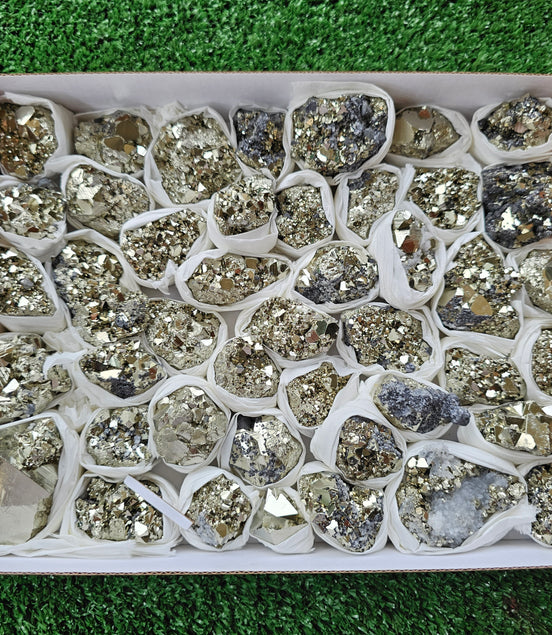 Box 44 pcs pyrite Octahedral