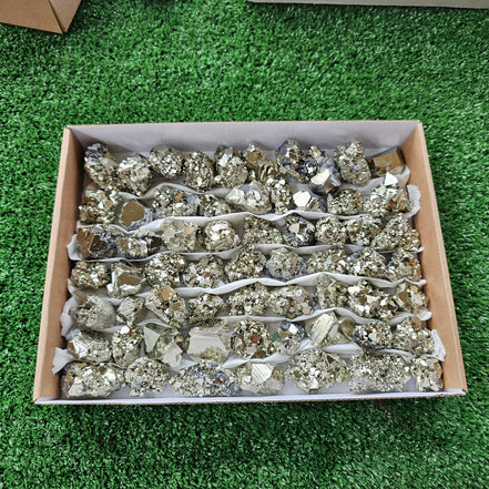 Box 60 pcs pyrite Octahedral