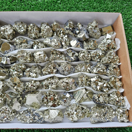 Box 60 pcs pyrite Octahedral