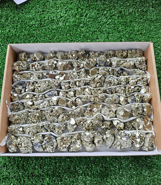 Box 104 pcs pyrite Octahedral