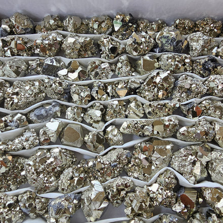 Box 104 pcs pyrite Octahedral