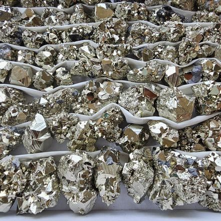Box 104 pcs pyrite Octahedral