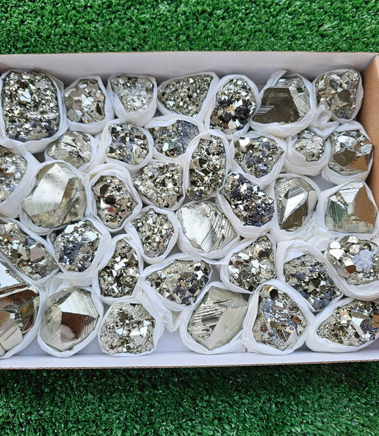 Box 36 pcs pyrite Octahedral