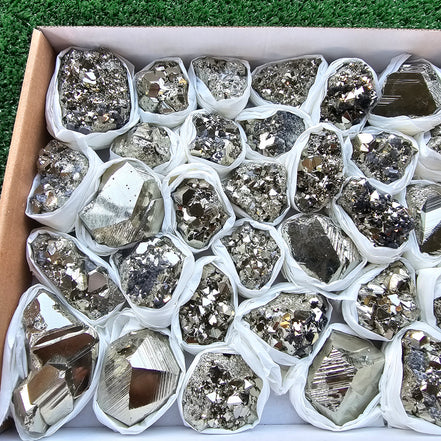 Box 36 pcs pyrite Octahedral