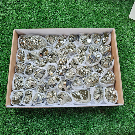 Box 46 pcs pyrite Octahedral