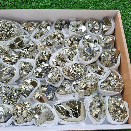 Box 46 pcs pyrite Octahedral