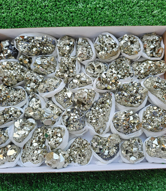 Box 40 pcs pyrite Octahedral