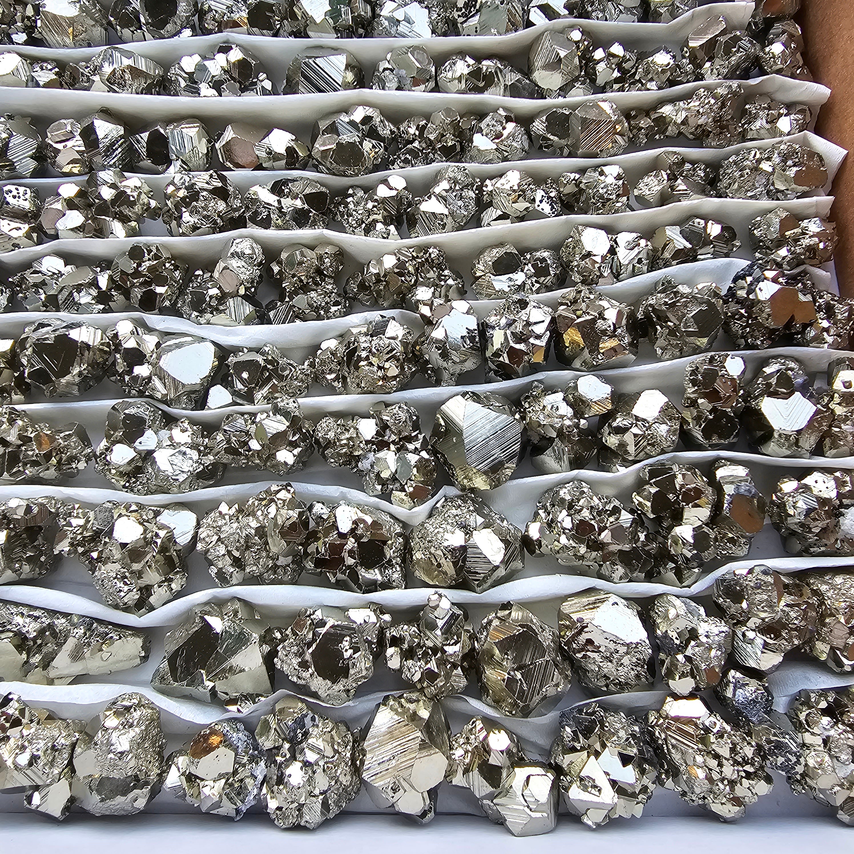 Box 150 pcs pyrite Octahedral