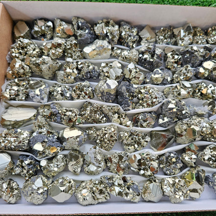 Box 80 pcs pyrite Octahedral