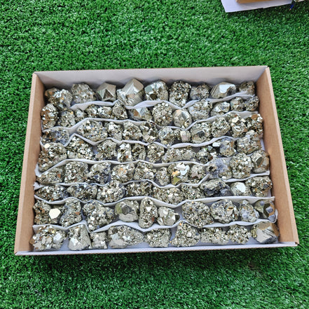 Box 84 pcs pyrite Octahedral