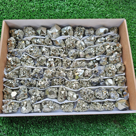 Box 84 pcs pyrite Octahedral