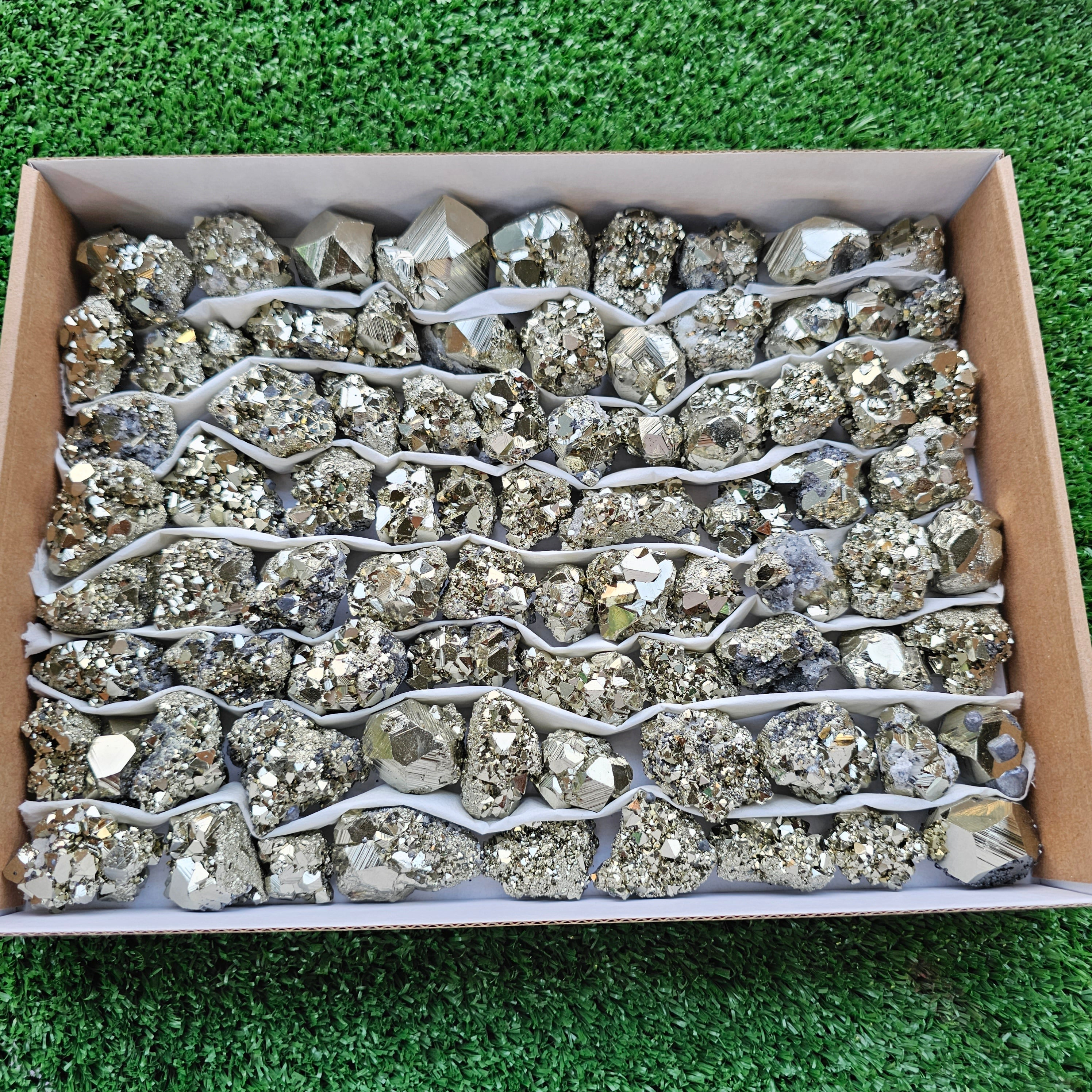 Box 84 pcs pyrite Octahedral